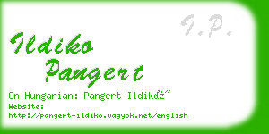 ildiko pangert business card